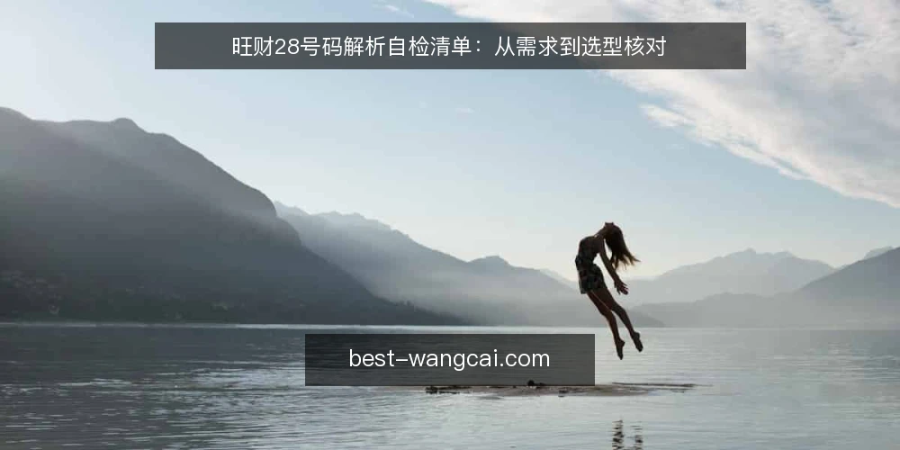 旺财28号码解析自检清单：从需求到选型核对 — 明确核心需求边界 配图